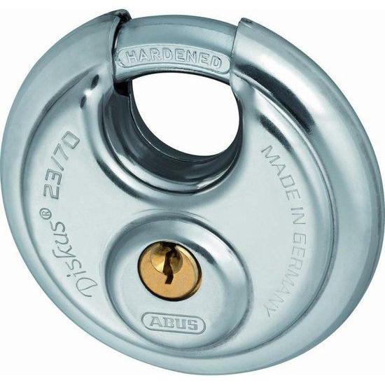 Abus Hangslot Discus rvs 23 70mm 