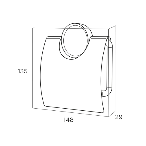 Tiger Ace Toiletrolhouder met klep RVS gepolijst