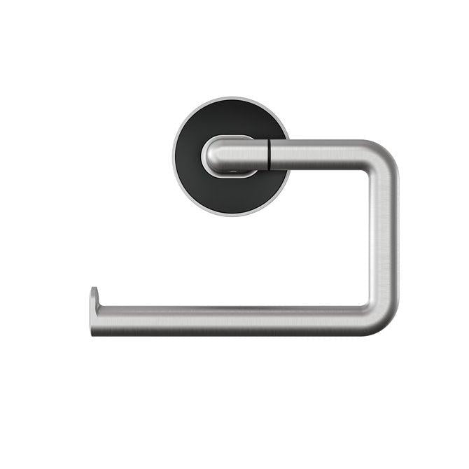 Tiger toiletrolhouder zonder klep Cooper RVS geborsteld/zwart