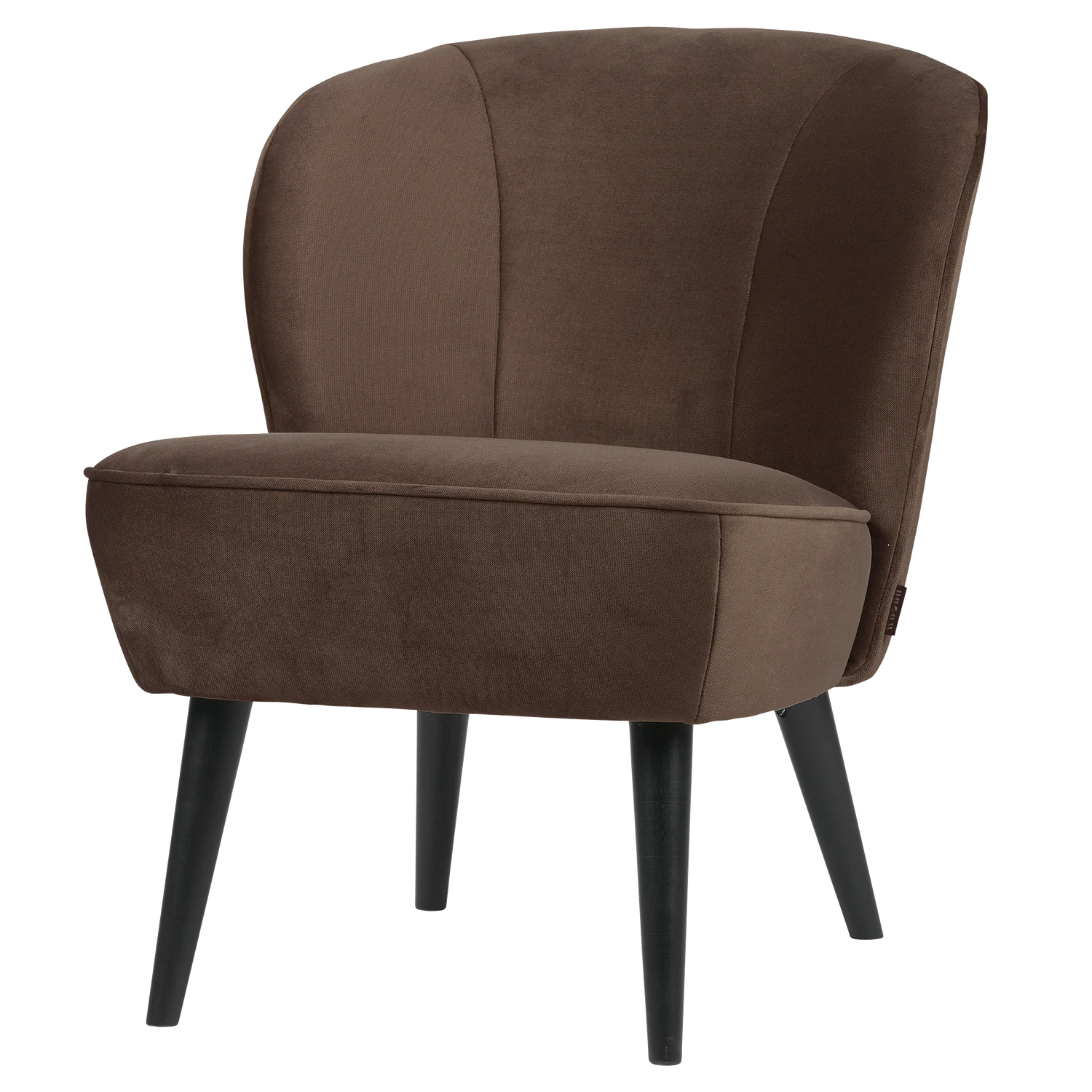 WOOOD Sara Fauteuil Velvet Donkerbruin