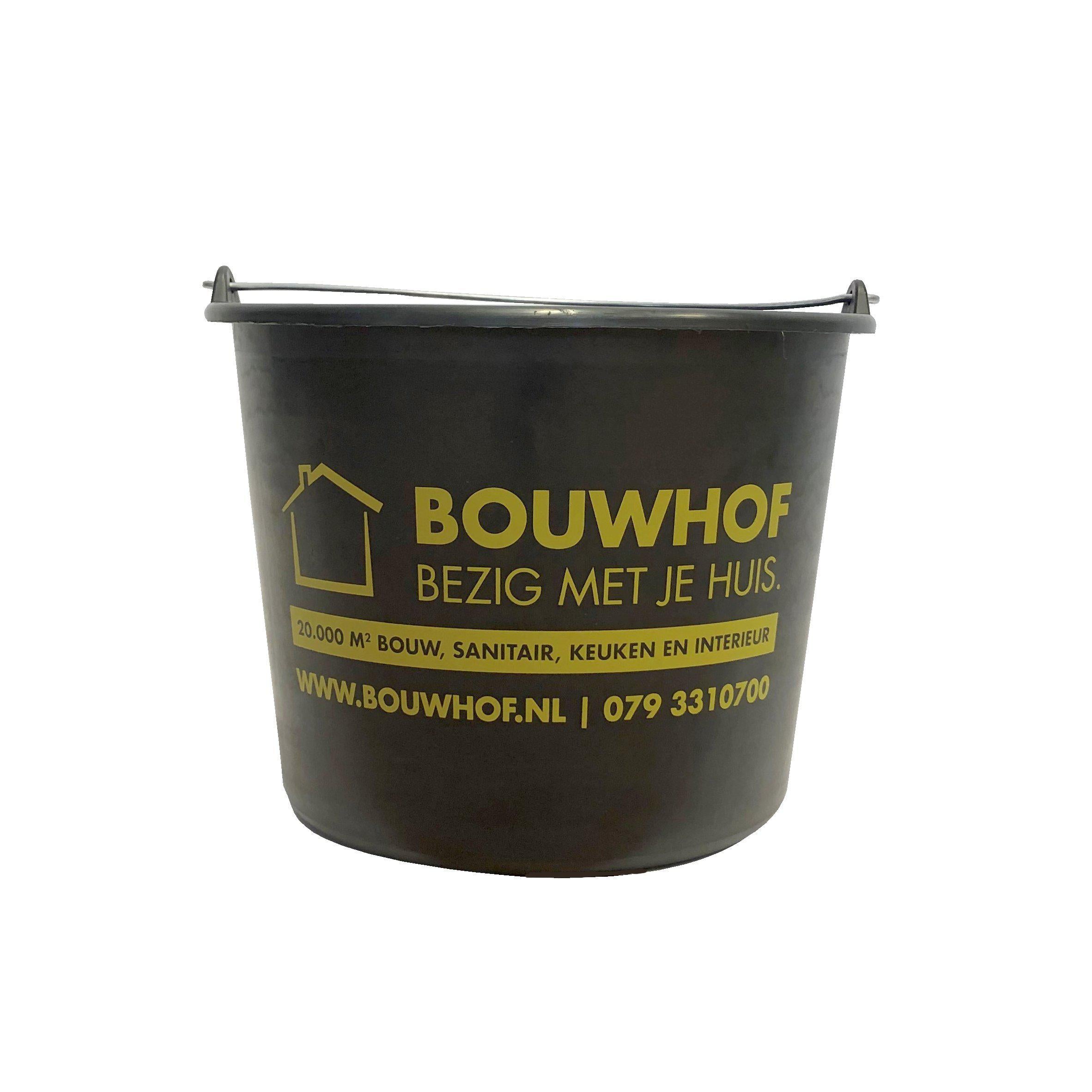Emmer 12 liter zwart (Bouwhof)