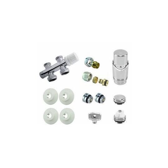 Riko set onderblok compl. recht 16 x 2,0 + 15 knel chroom
