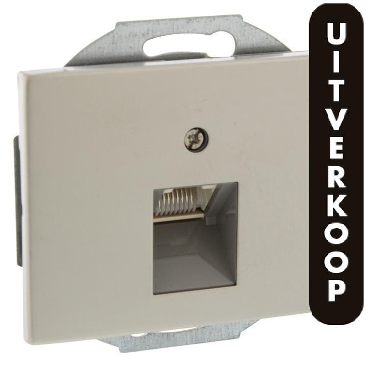Berker K5 contactdoos tel/data, inbouw, 1 x 8-polig RVS