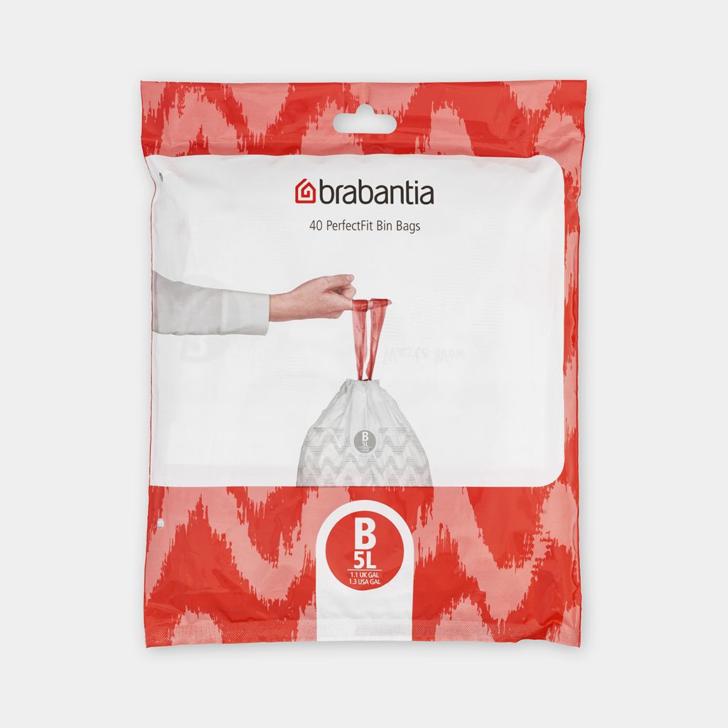 Brabantia PerfectFit afvalzakken Code B 5 liter (40 stuks)