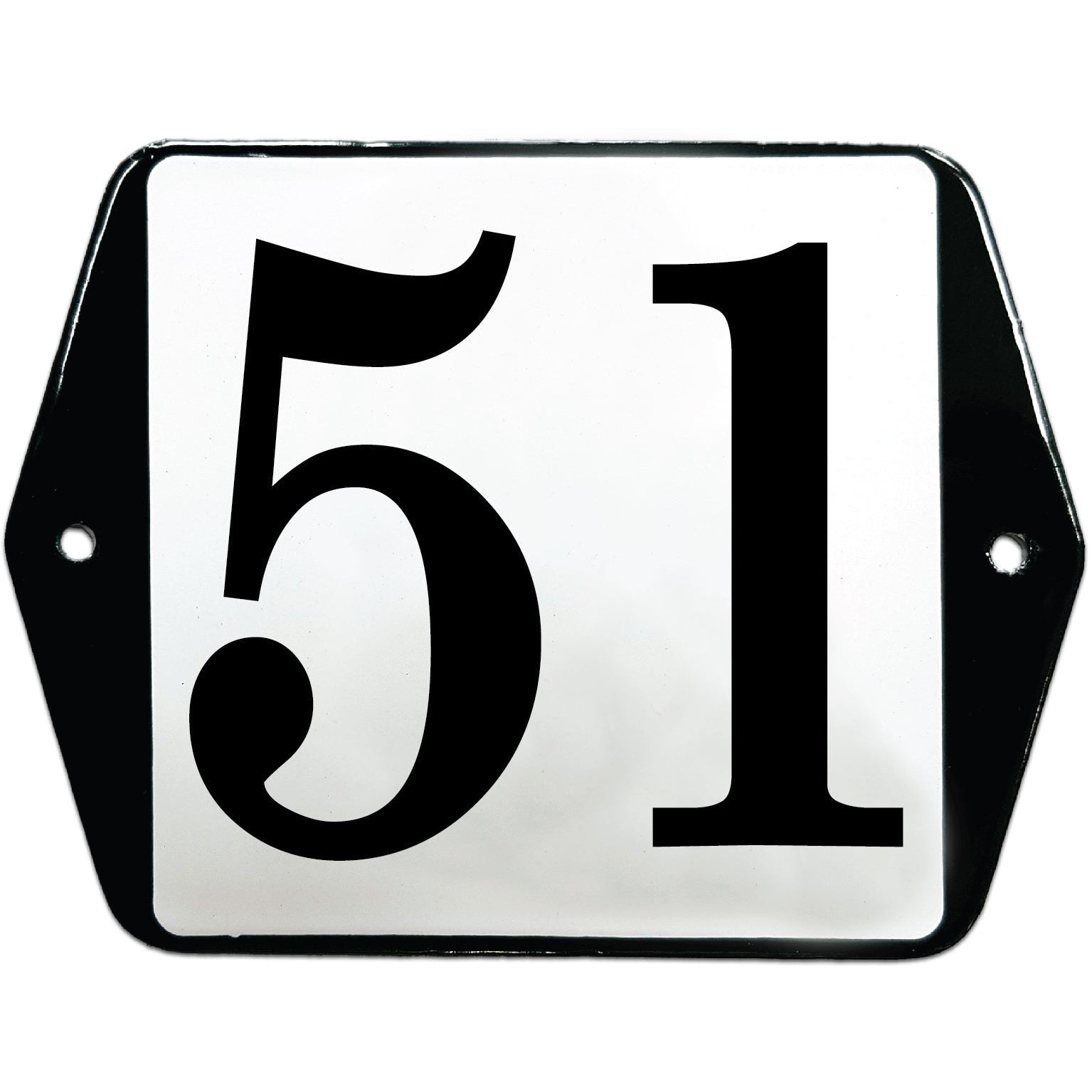Emaille Huisnummer 10x10 - 51