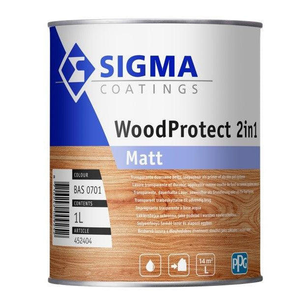 Sigma woodprotect 2in1 matt basis 1 liter