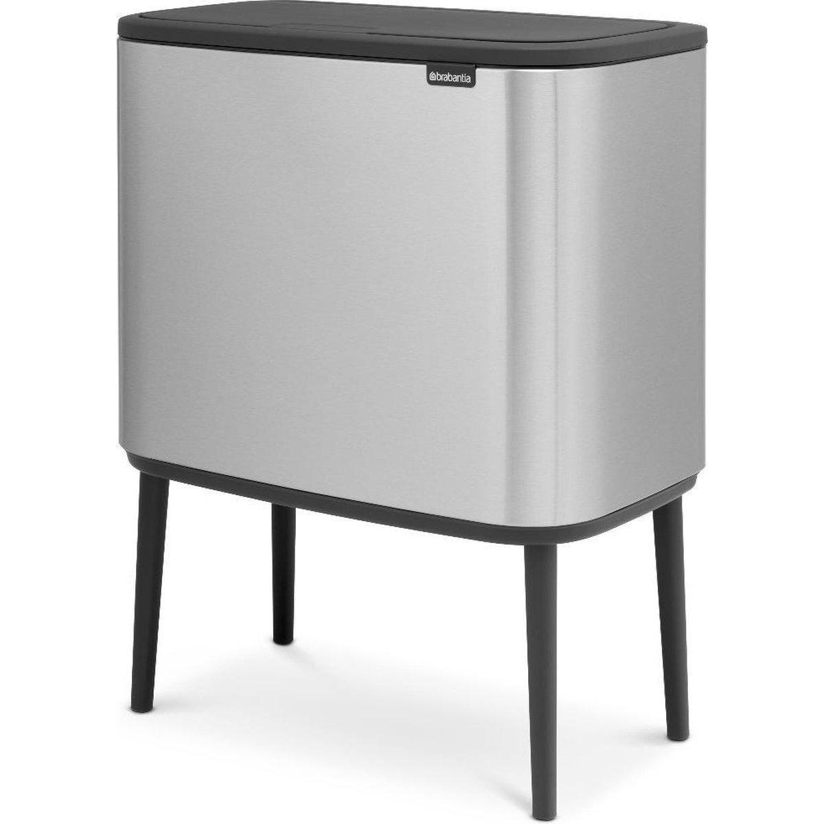 Brabantia Bo Touch Bin afvalemmer 3x 11 ltr. Matt Steel Fingerprint Proof