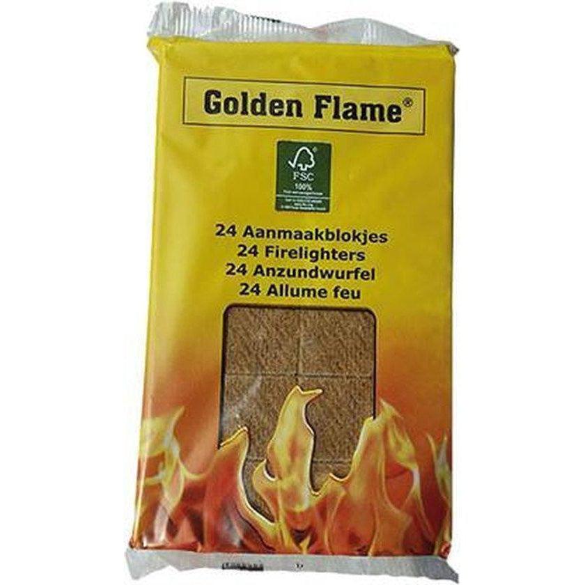 Golden Flame aanmaakblokjes bruin (24 stuks)