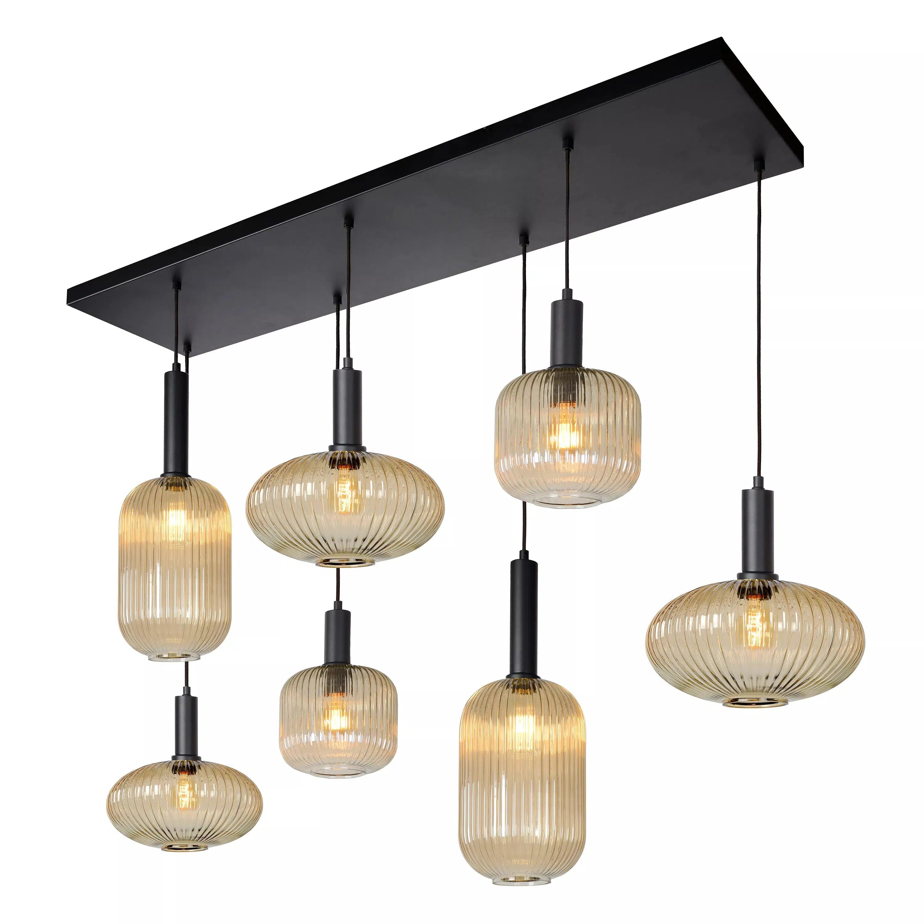 Lucide hanglamp Maloto 7xE27 amber