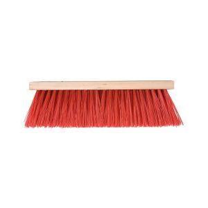 Bezem kunststof rood 41 cm. 