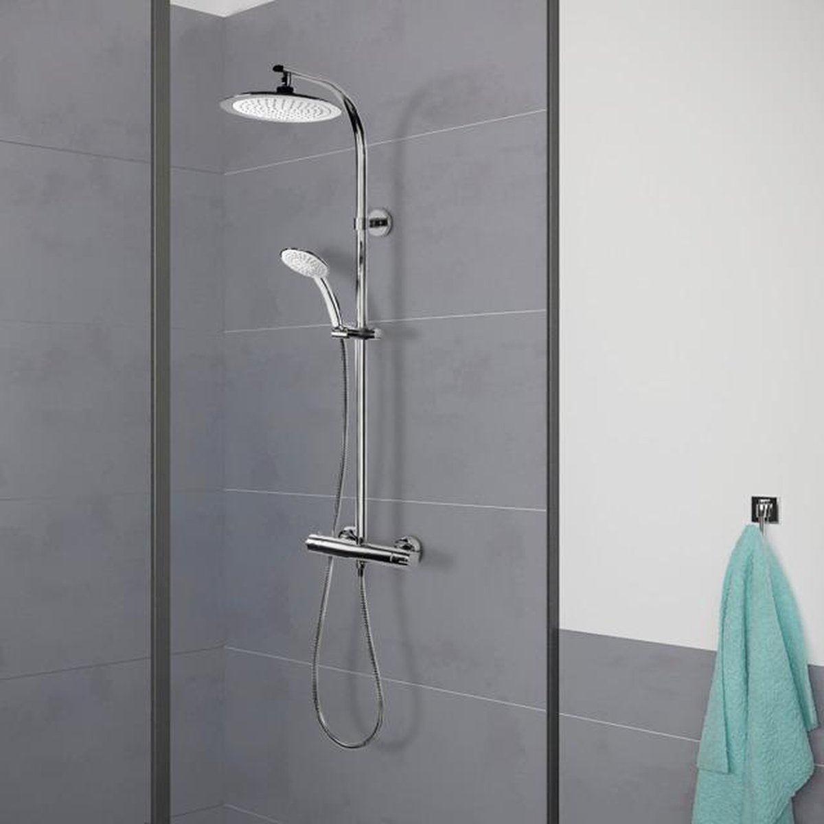 Cornat doucheset Style met thermostaat wit/chroom