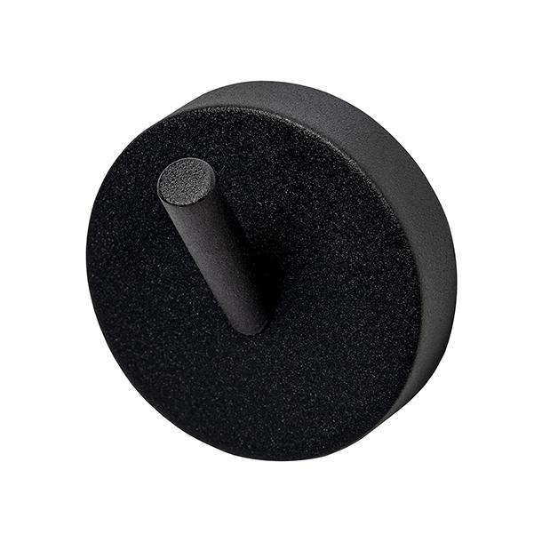 Haceka Kosmos enkele handdoekhaak mat zwart