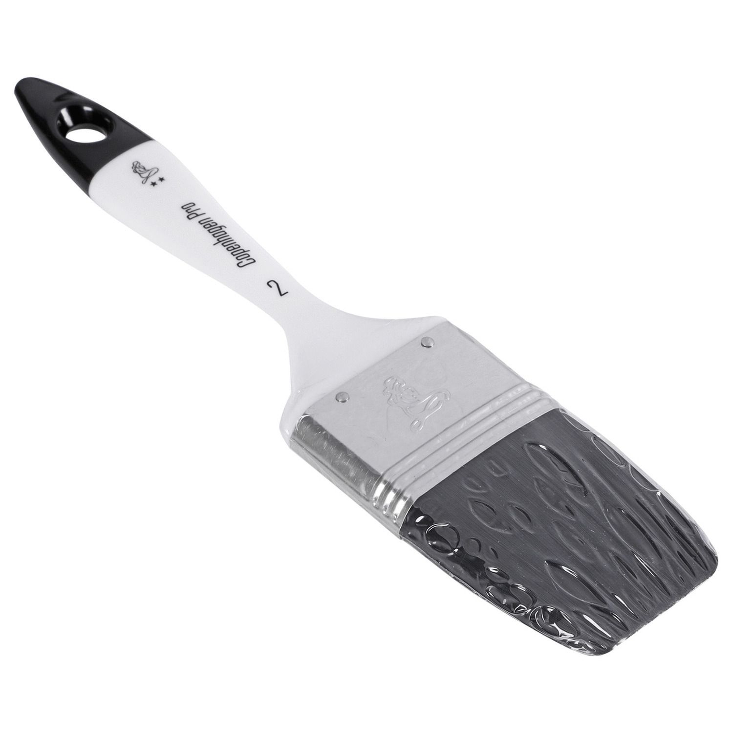 Copenhagen Pro platte kwast II kunststof zwart universeel haar maat 2