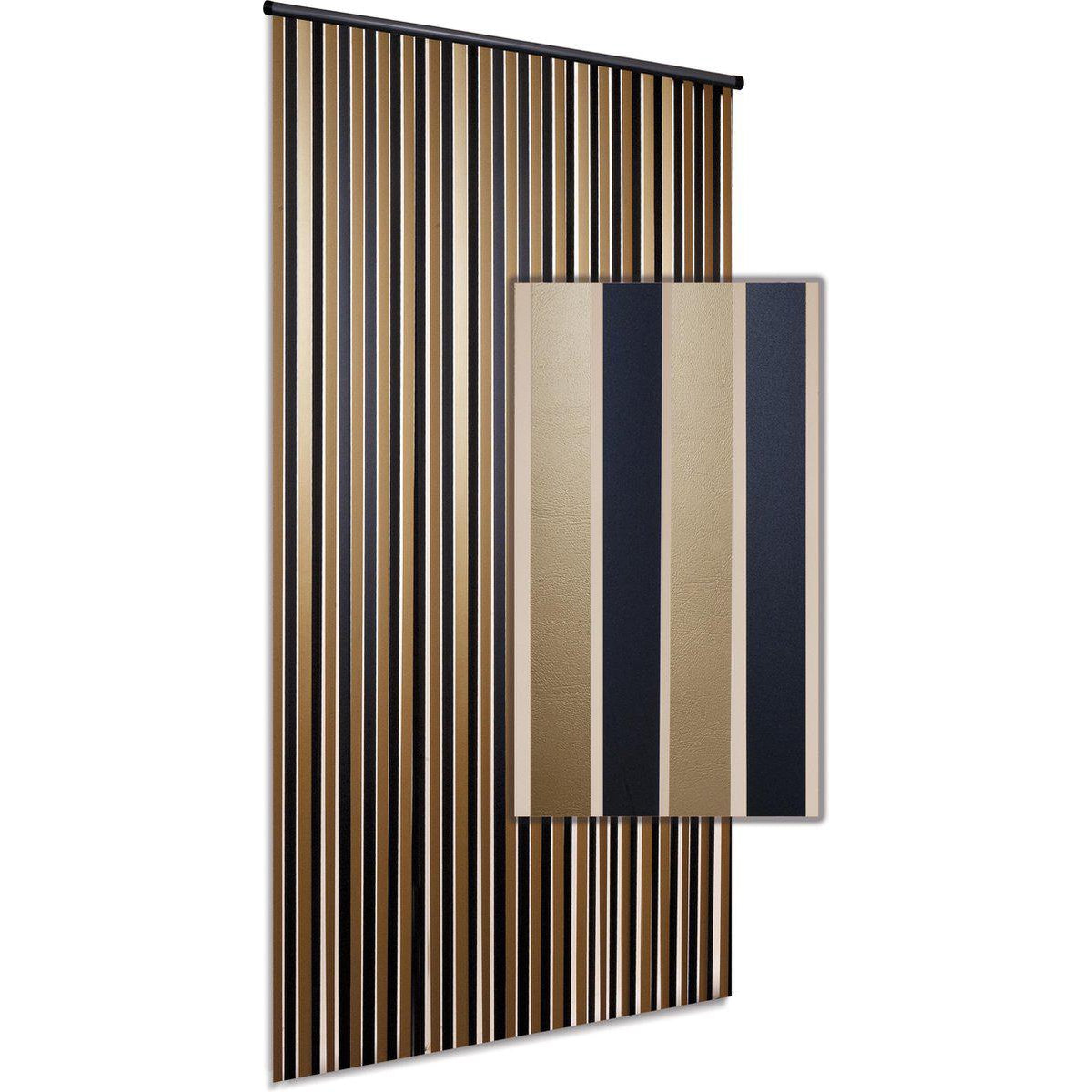 vliegengordijn Linten HQ goud/zwart 90x220