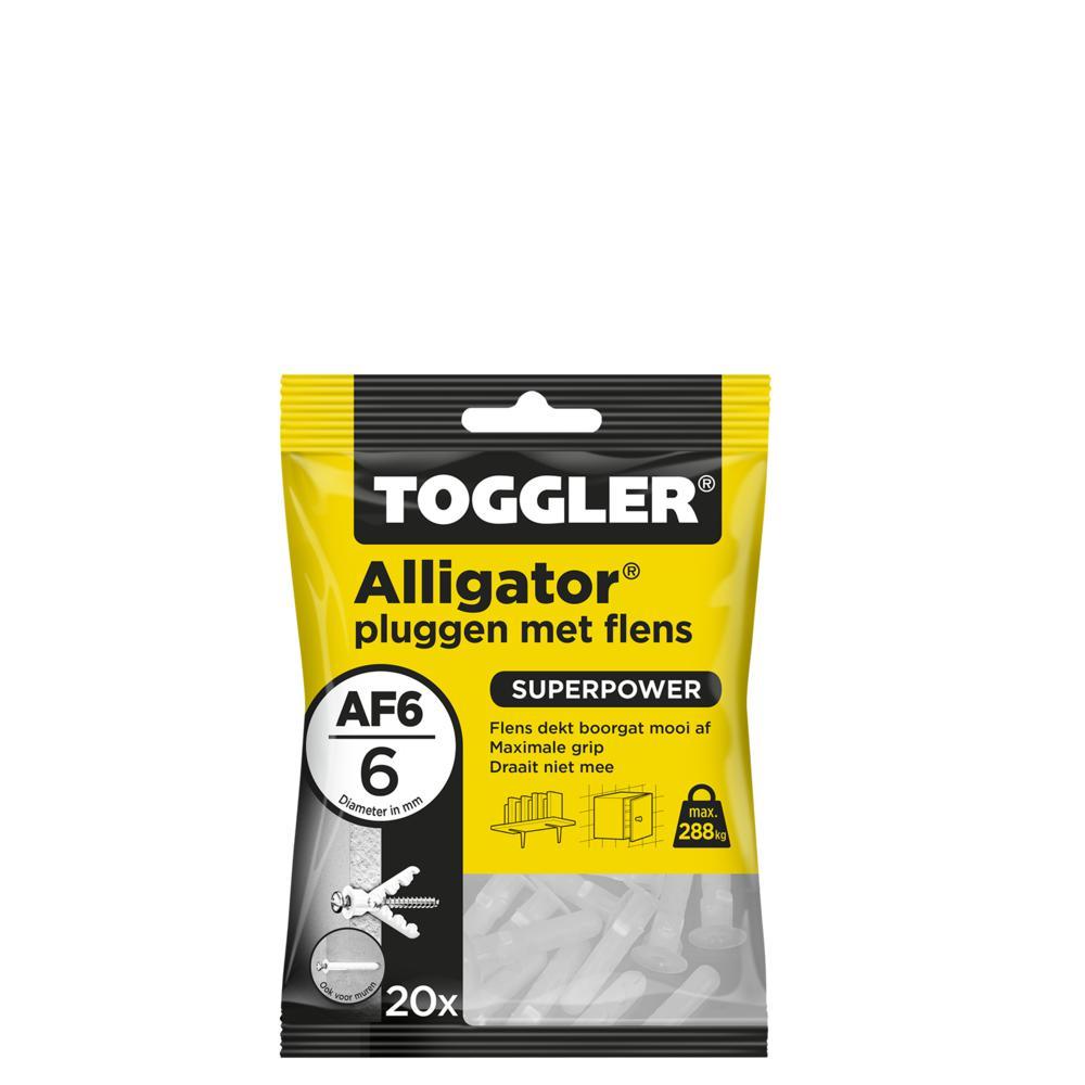 Toggler Alligator plug met flens AF6 (20 st.)