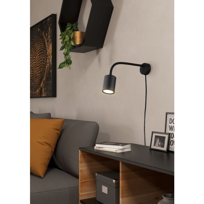 Eglo Portella wandspot GU10 zwart