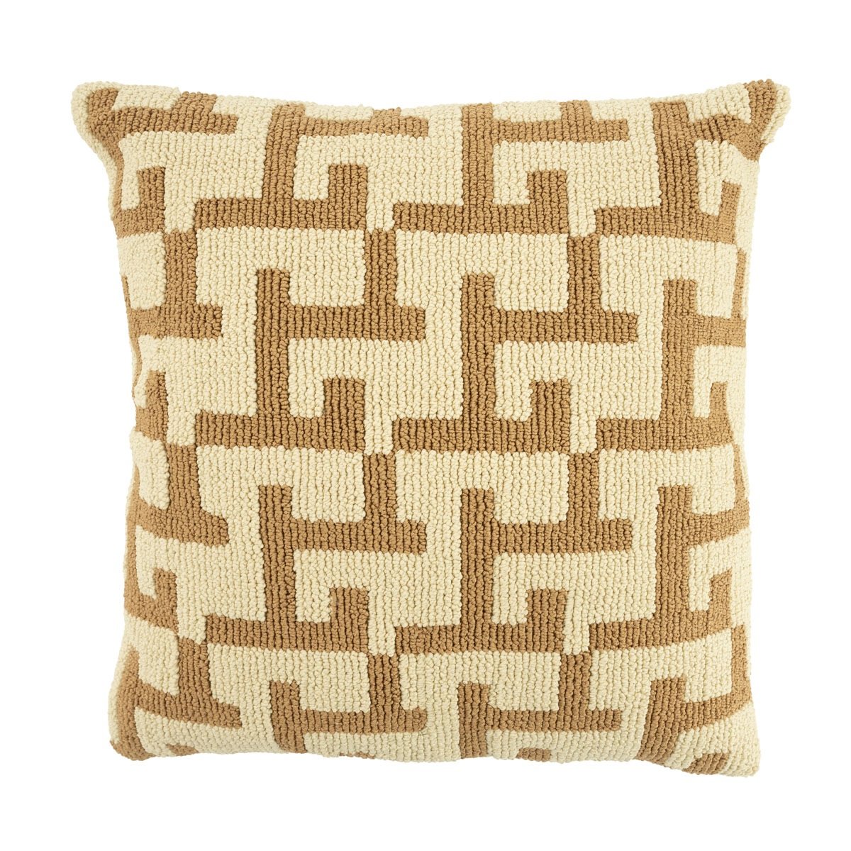 By-Boo sierkussen Ziggy mosterd 50×50 cm