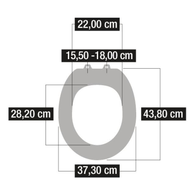 Cornat toiletbril Prime zwart