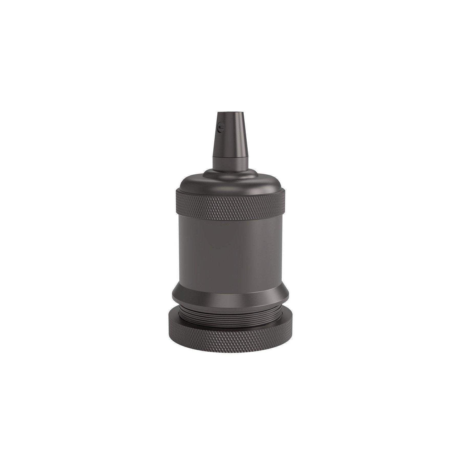 Calex lamphouder E27 aluminium model piek M-003 matt pearl black, max.250V-60W