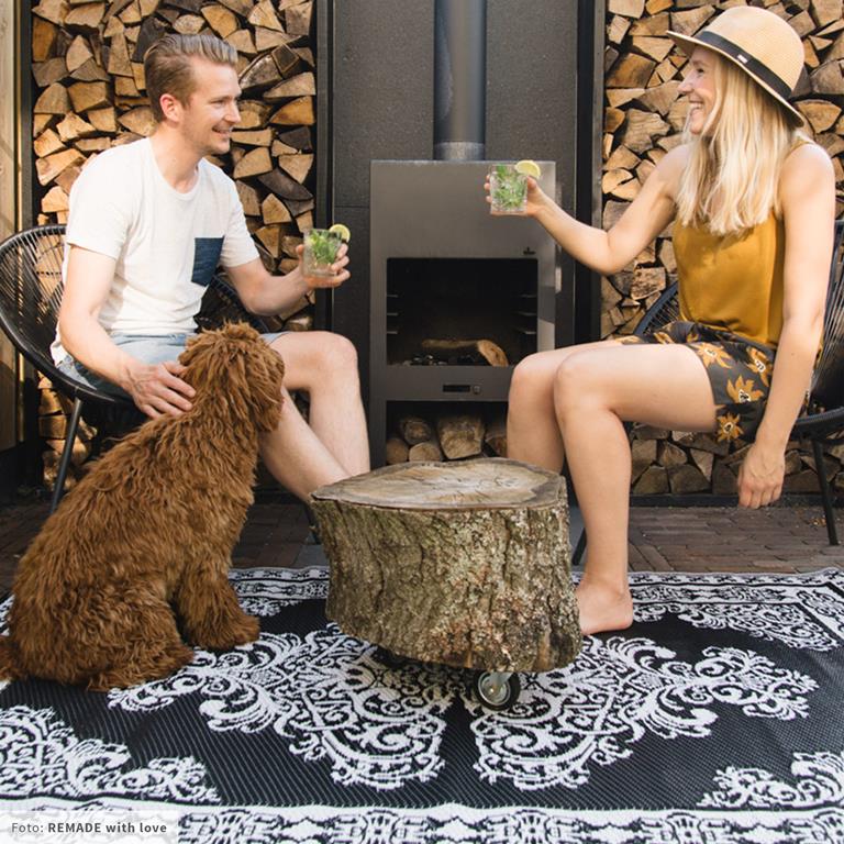 Esschert Design Tuintapijt perzisch motief 186x119,5 cm.