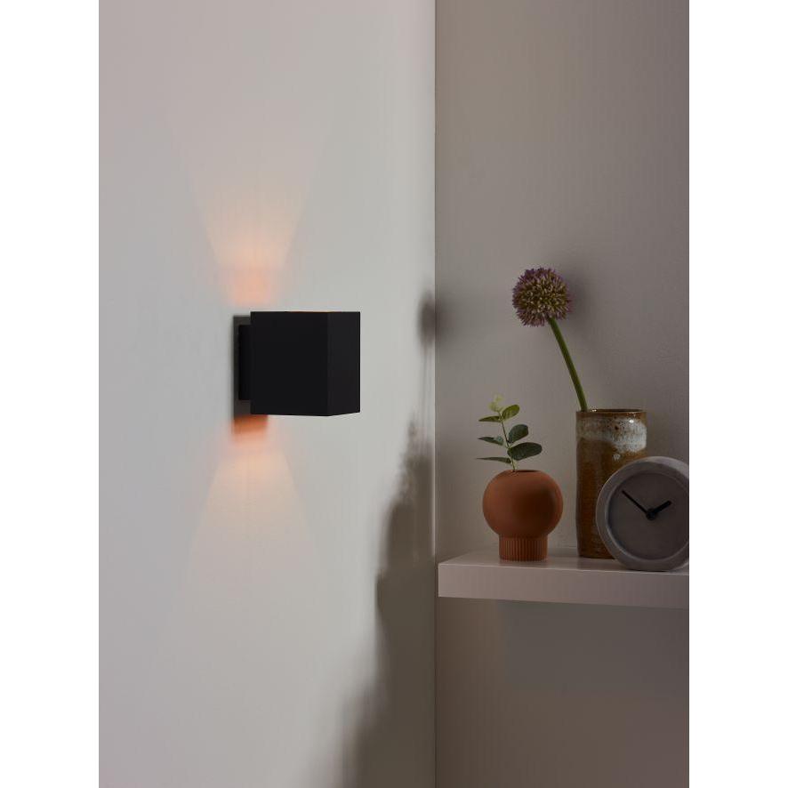 Lucide wandlamp Xera vierkant 1xG9 zwart