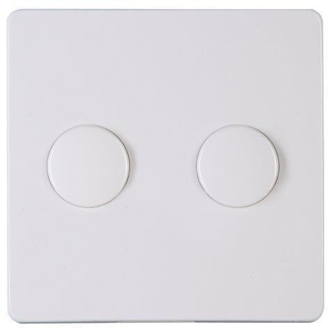 Paris dimmerplaat duo arctic wit