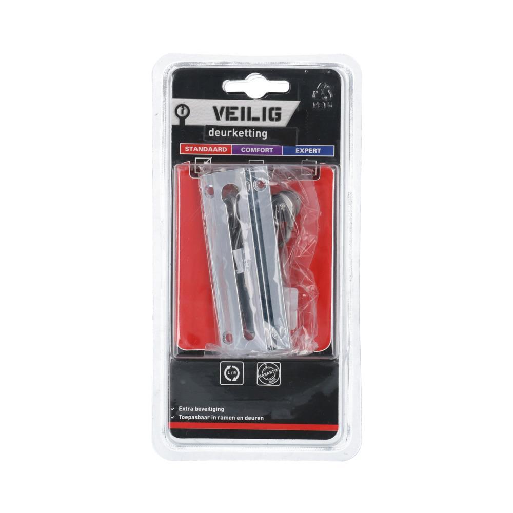 VEILIG deurketting 930B messing verchroomd