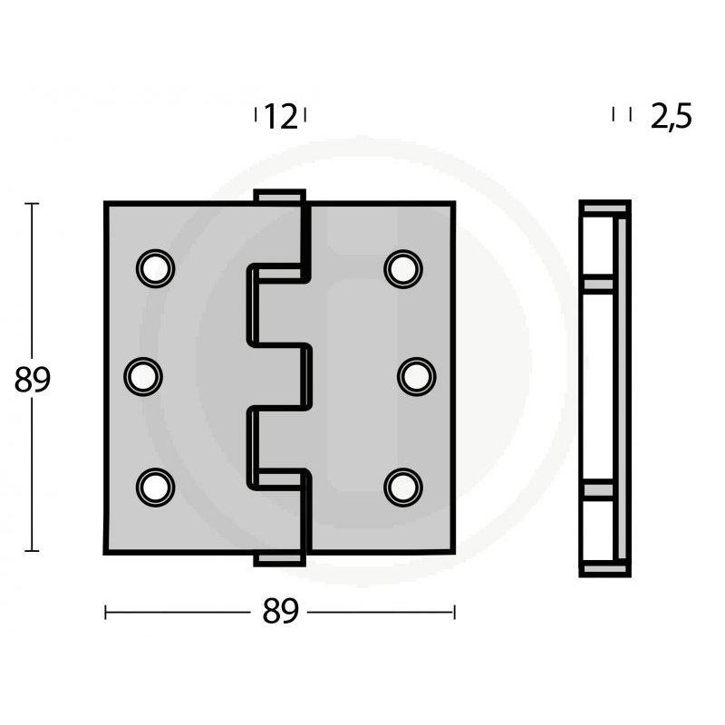 Intersteel kogellagerscharnier RVS