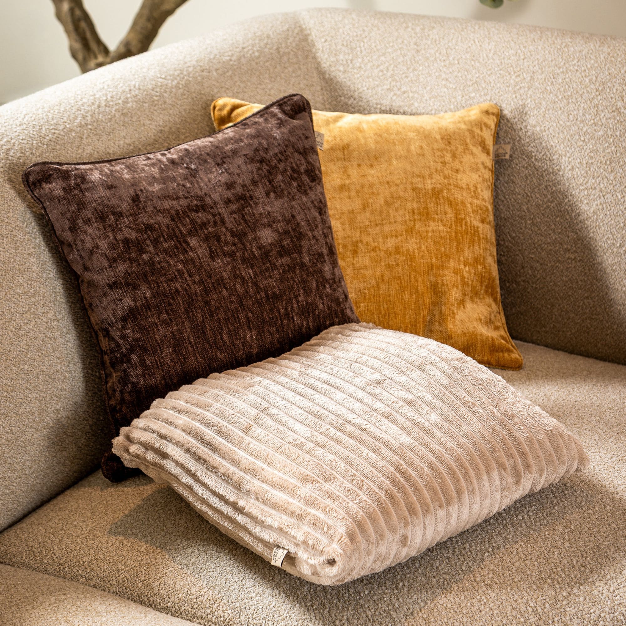 Dutch Decor Sierkussen Lewy 45x45 cm Chai Tea