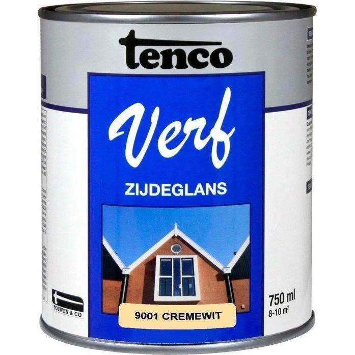 Tenco Verf zijdeglans 9001 cremewit 750 ml.