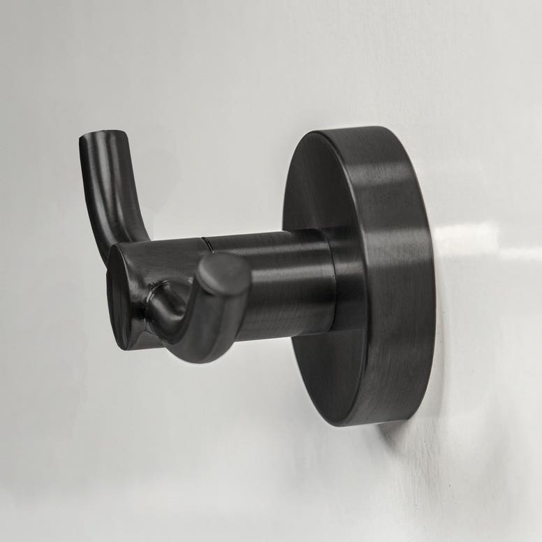 Haceka Kosmos handdoekhaak dubbel grafiet