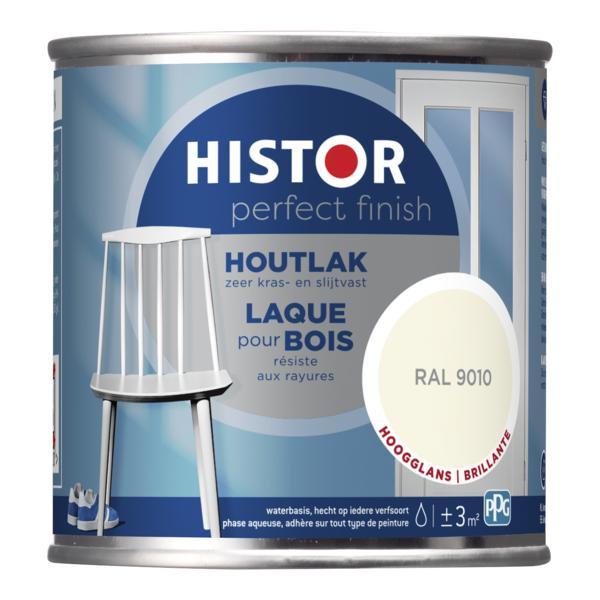 Histor Perfect Finish Houtlak RAL 9010 Hoogglans 250 ml.