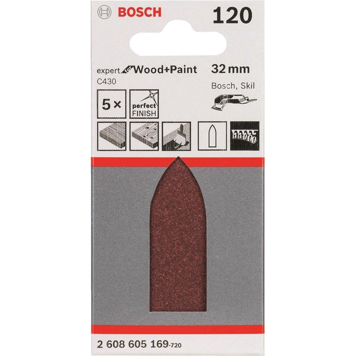 Bosch Pro Schuurvel C430 Expert for Wood and Paint, 32 mm. korrel 120, 5x