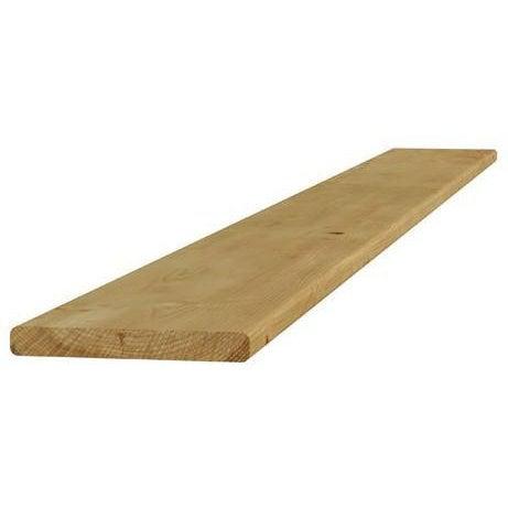 Grenen geschaafde plank 1,5x14,0x400 cm. groen geïmpregneerd