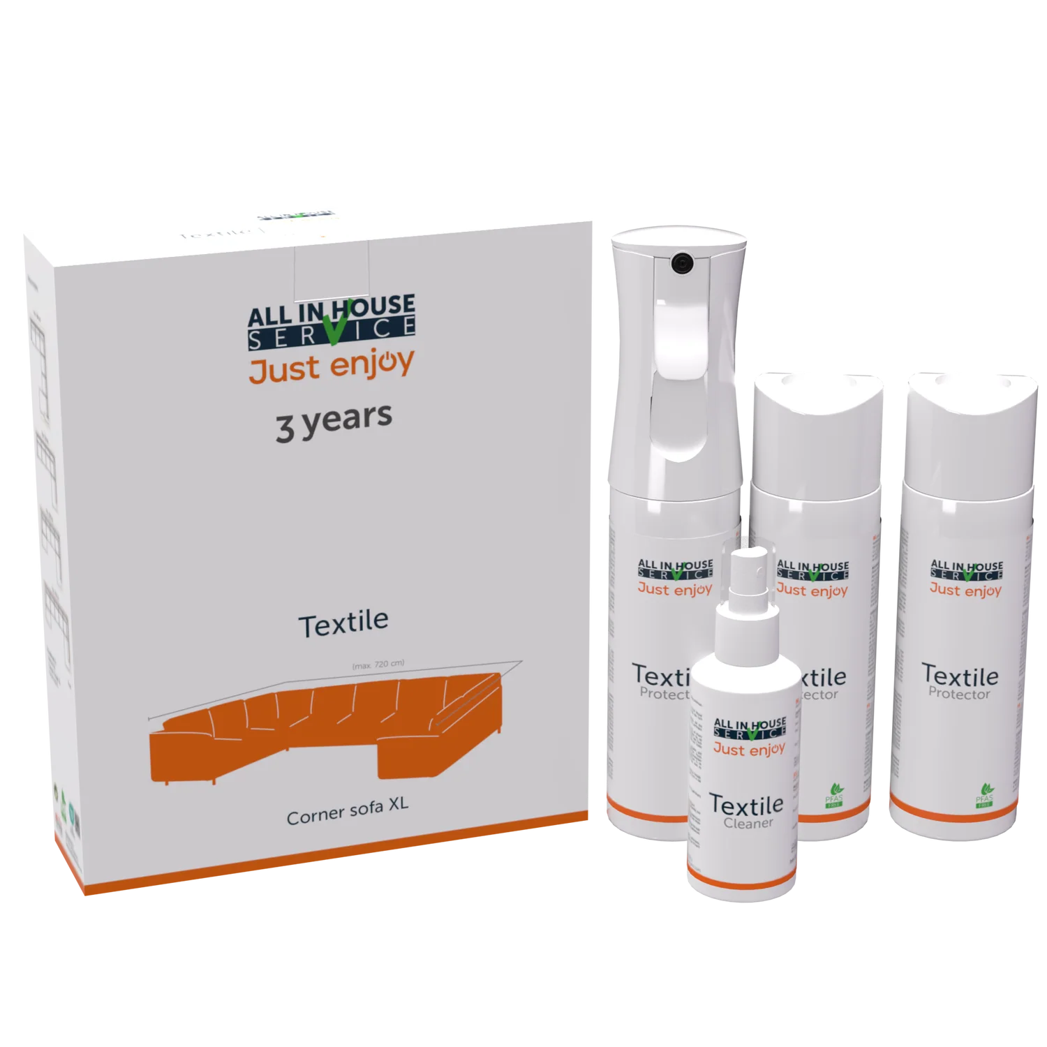 Textiel Corner Sofa XL vlekkenservice 3 jaar