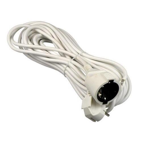 Verlengsnoer 10 meter 3x1.0 mm. + RA wit 