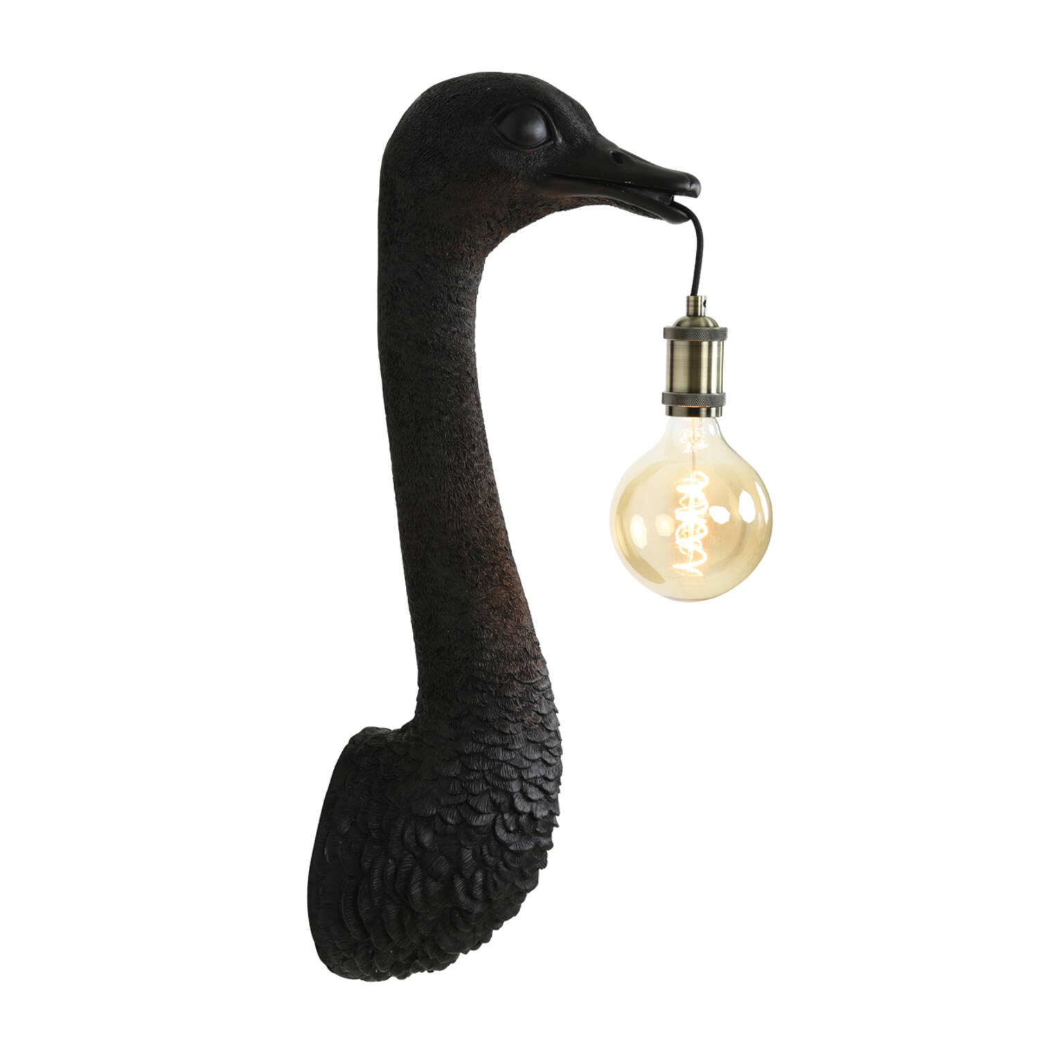 Light & Living wandlamp Ostrich zwart
