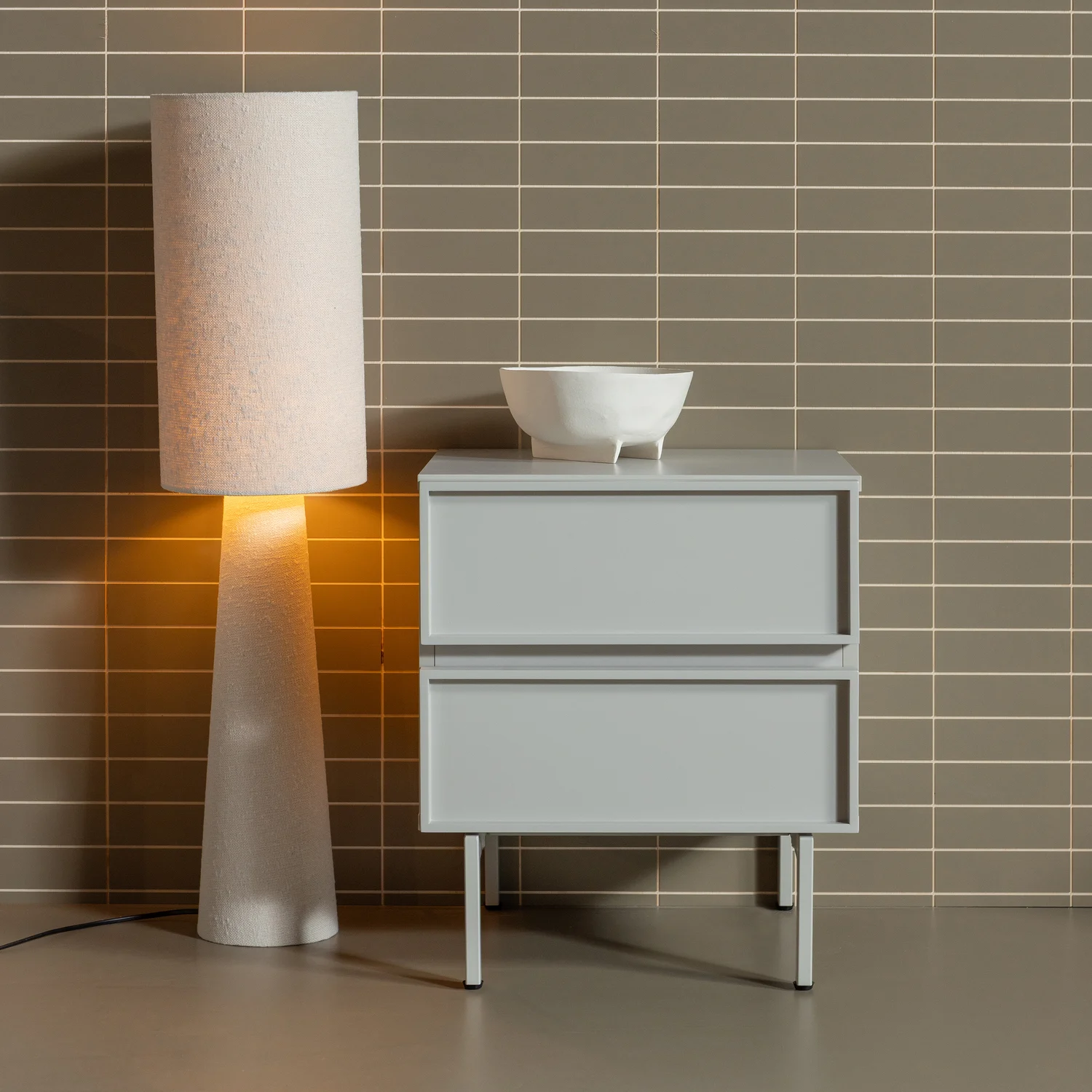 WOOOD Tours ladekast/nachtkastje 2 lades melamine/MDF zand