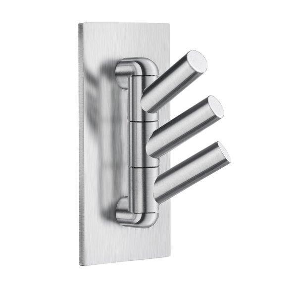 Smedbo BB handdoekhaak 3-haaks draaibaar chroom