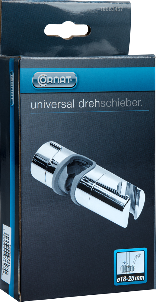 Cornat glijpin voor douchestang 18-25mm chroom