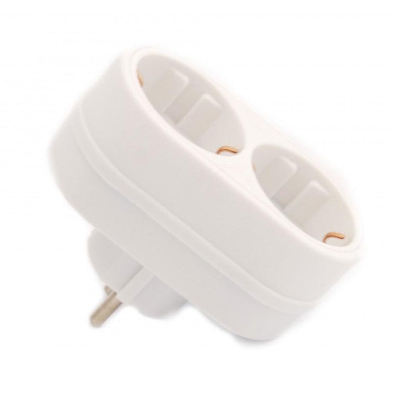 Verdeelstekker + RA 2V verticaal wit