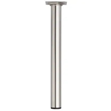 Duraline meubelpoot rond staal 3x30cm nikkel 4pp