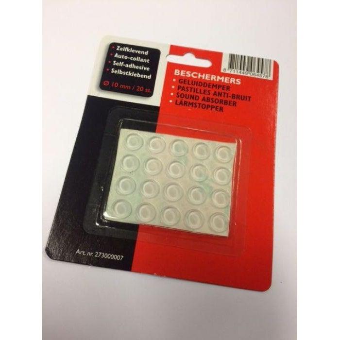 Maclean geluiddempers transparant zelfklevend 10mm (20 stuks)