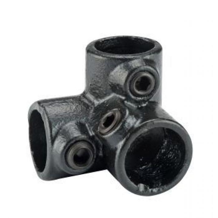 Maclean koppelstuk zwart 28 mm. hoek (3 buizen)