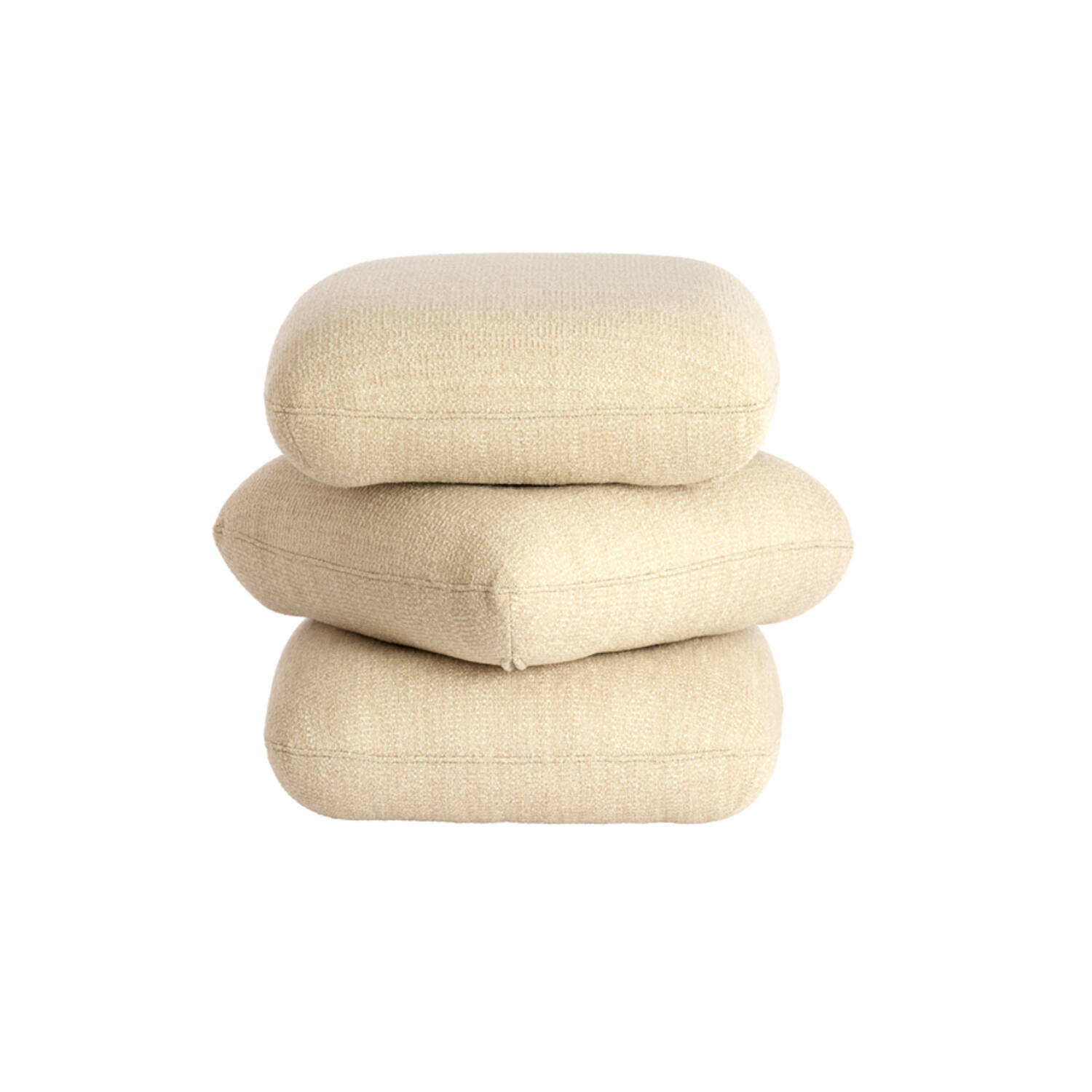 Light & Living Poef Laurie cream 44,5x44,5x44,5 cm