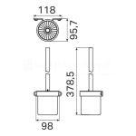 Haceka IXI toiletborstelset mat zwart RVS