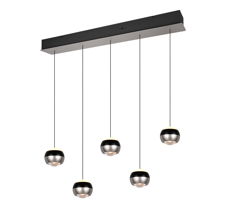 Trio Select hanglamp Orbit 5-lichts nikkel mat