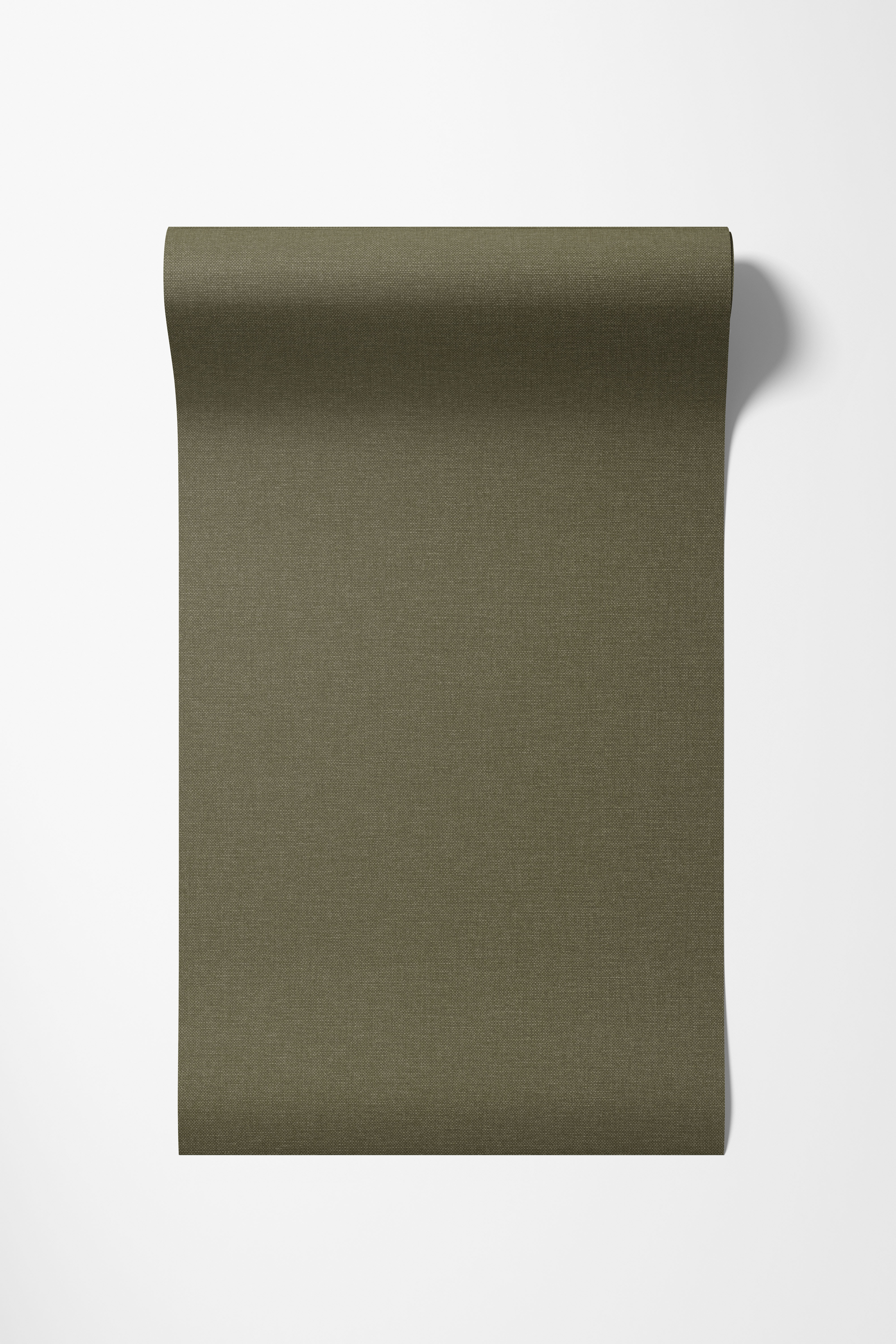 Dutch Wallcoverings Vliesbehang Linnen Touch uni groen