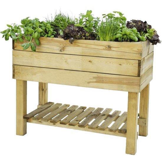 Minigarden robuust grenen 80x100x50 cm. (HxBxD) groen geïmpregneerd