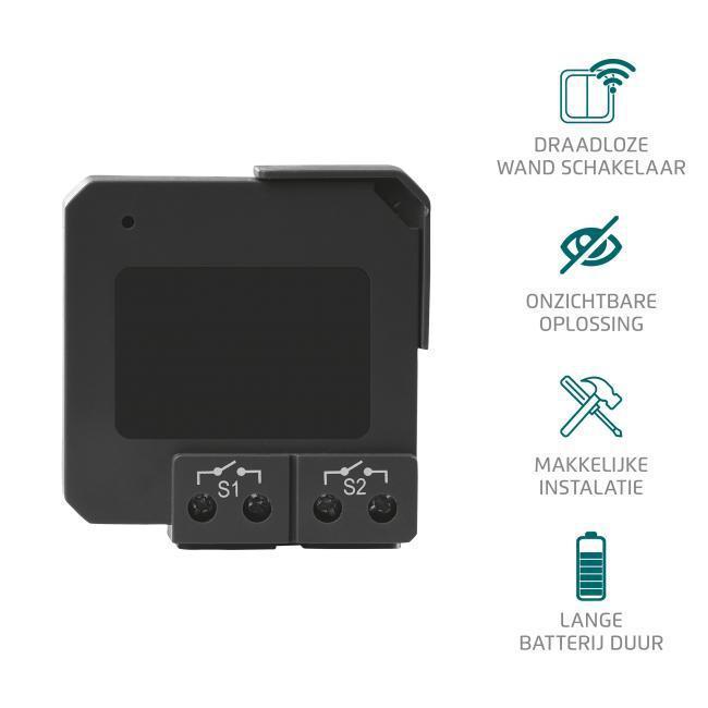 KlikAanKlikUit mini-inbouwzender voor bestaande wandschakelaar AWMT-003